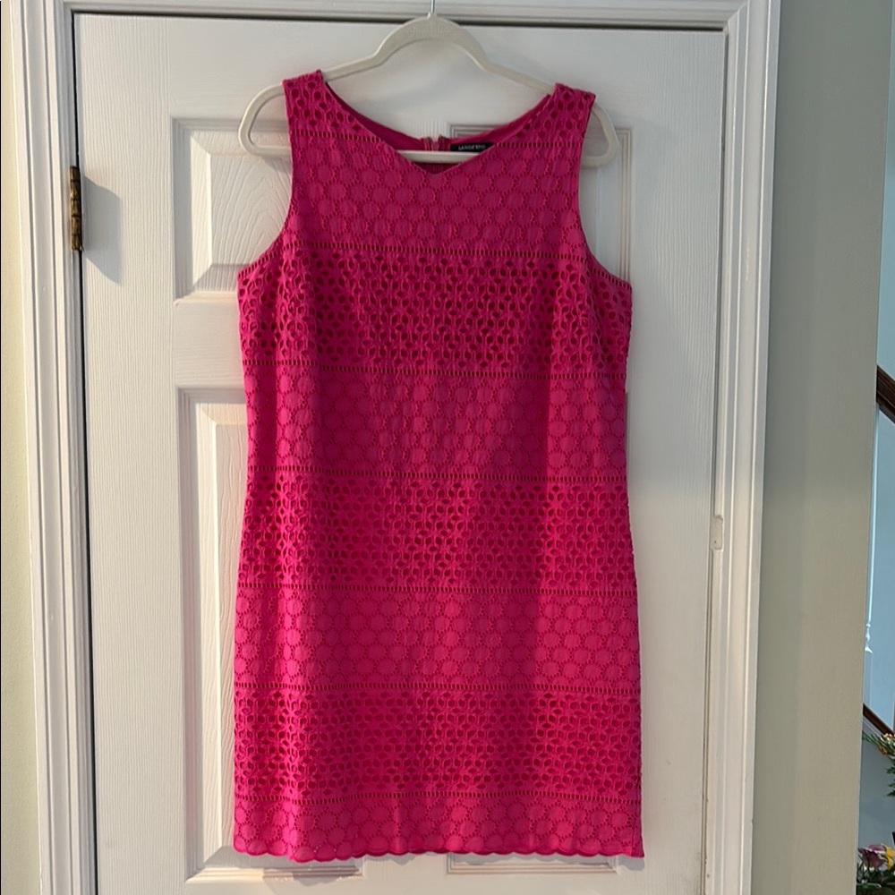 Pink Sleeveless Lands’ End Lace Dress